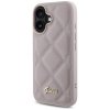 Guess GUHCP16SPSQSQSP iPhone 16 6.1 różówy/pink hardcase Quiled Metal Logo